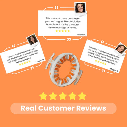 Round Ring Anti-Cellulite Deep Tissue Massage Roller – 14-Wheel Full-Body Massager for Smoother, Firmer Skin