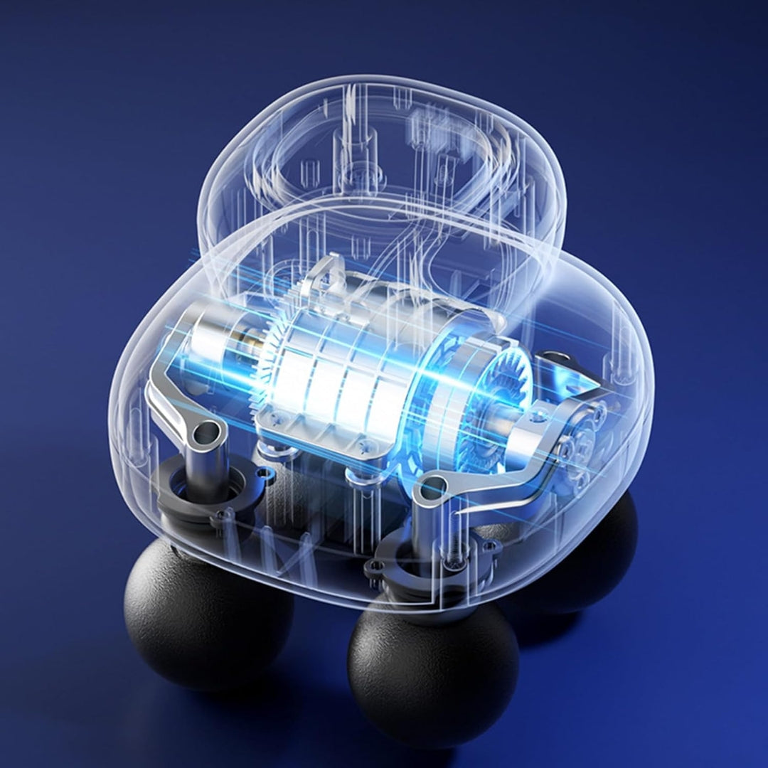 Four-Head Percussion Fascia Massager – Automatic Mini Electric Device for Muscle Relaxation