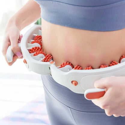 Round Ring Anti-Cellulite Deep Tissue Massage Roller – 14-Wheel Full-Body Massager for Smoother, Firmer Skin