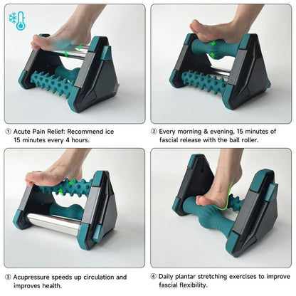 3-in-1 Foot Roller Massager with Ice Therapy – Gentle Cooling Relief