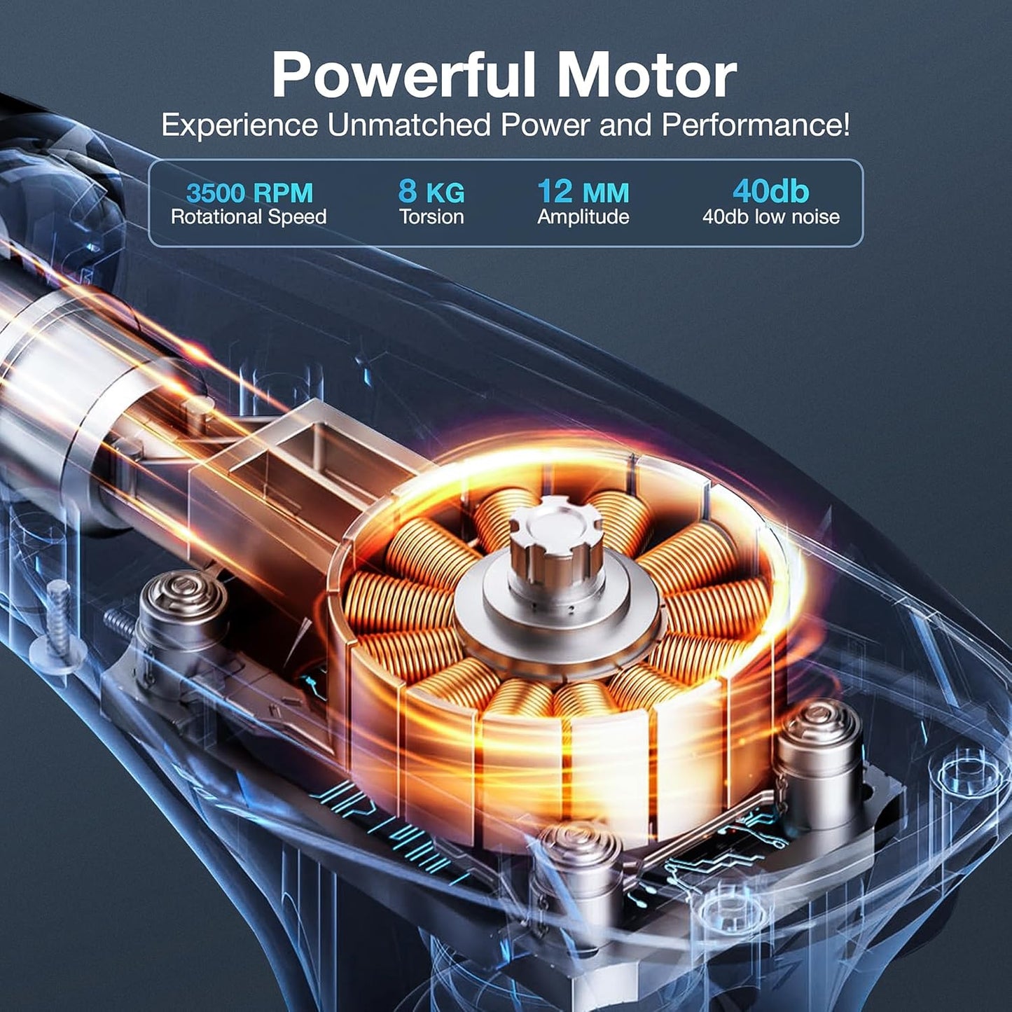 Long-Handle Electric Percussion Massage Device – Deep Tissue Body Massager for Muscle Relaxation