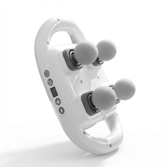 Four-Head Percussion Massager – High-Frequency Full-Body Relaxation Device with 20 Strength Levels