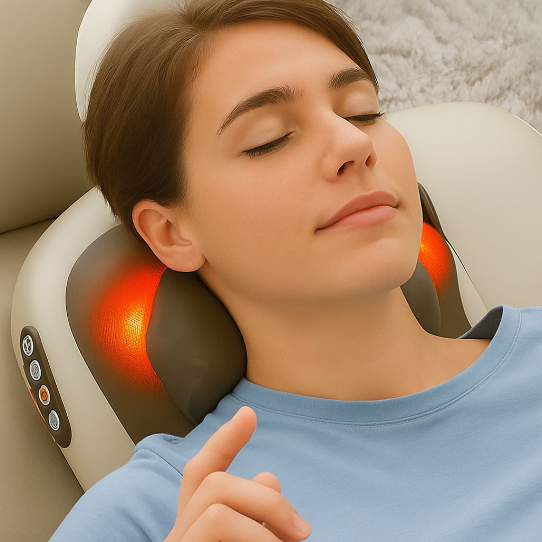 Neck & Shoulder Massager Pillow – Relaxing Heated Shiatsu for Daily Stress Relief