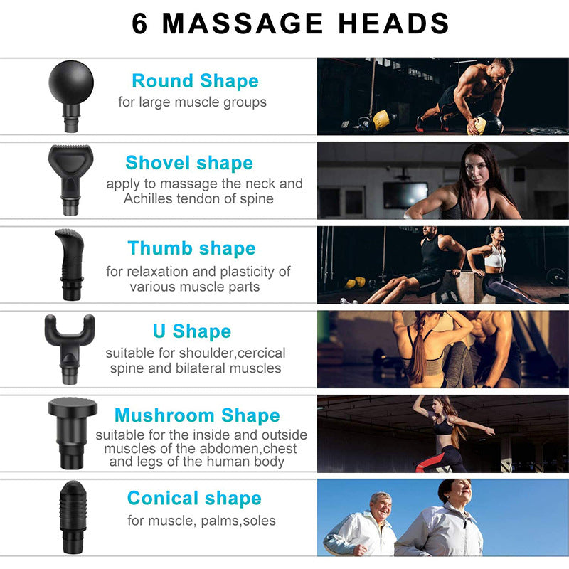 6-Head Deep Tissue Massager - Back, Neck & Shoulder Relief