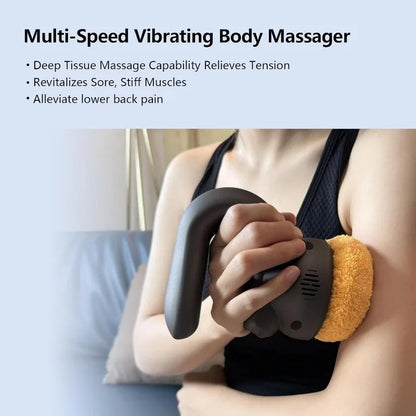 Handheld Mini Orbital Buffer Massager – Adjustable Multi-Speed Vibration Device for Full-Body Relaxation