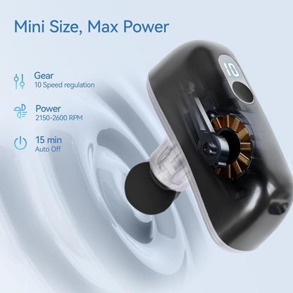 Pocket-Size Mini Percussion Massager – 0.5 lb Travel-Friendly Full-Body Relaxation Device with 10 Speeds & Storage Cube