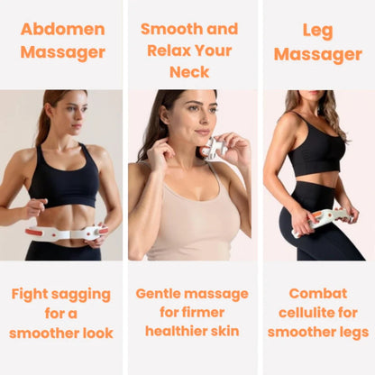 Round Ring Anti-Cellulite Deep Tissue Massage Roller – 14-Wheel Full-Body Massager for Smoother, Firmer Skin