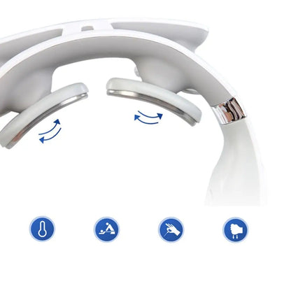 Electric Neck Massager with Heat – 4 Heads, 6 Modes, 14 Intensity Levels
