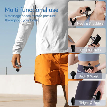 Pocket-Size Mini Percussion Massager – 0.5 lb Travel-Friendly Full-Body Relaxation Device with 10 Speeds & Storage Cube