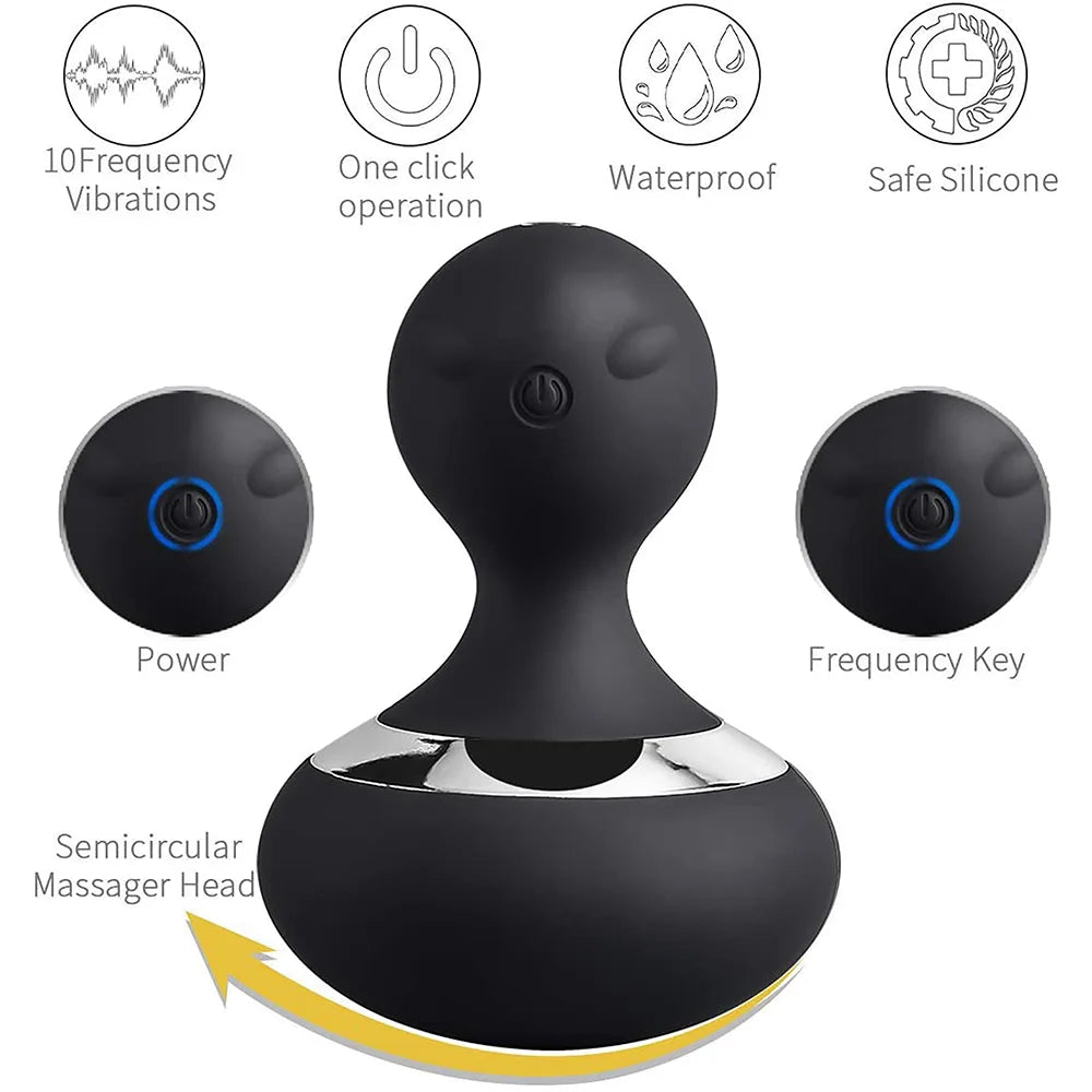 Multi-Function Silicone Body Massager – 10-Mode Low-Noise Rechargeable Relaxation Device