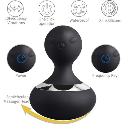 Multi-Function Silicone Body Massager – 10-Mode Low-Noise Rechargeable Relaxation Device