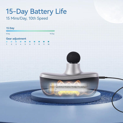 Pocket-Size Mini Percussion Massager – 0.5 lb Travel-Friendly Full-Body Relaxation Device with 10 Speeds & Storage Cube