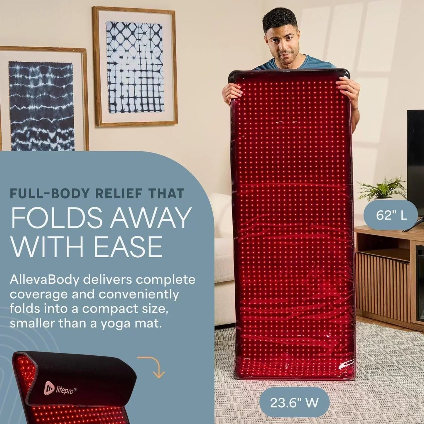 AllevaBody Fit Red Light Therapy Mat