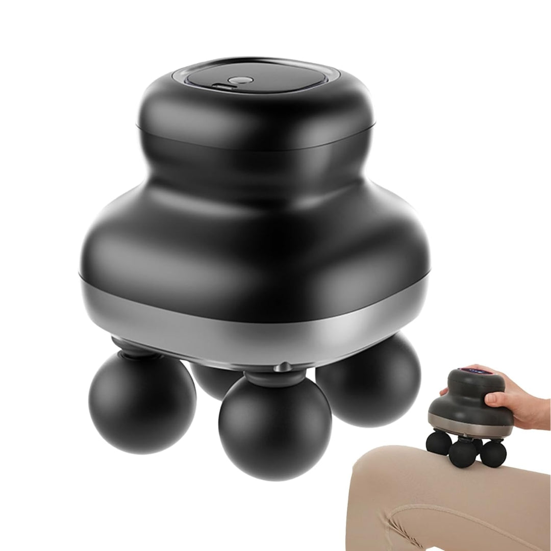 Four-Head Percussion Fascia Massager – Automatic Mini Electric Device for Muscle Relaxation