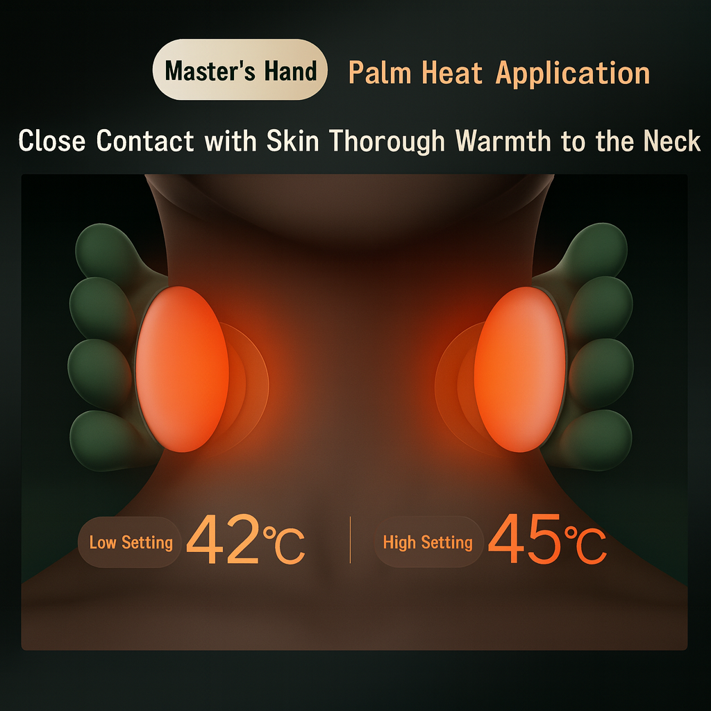 Cordless Heated Neck & Shoulder Massager – Gentle Relief for Everyday Comfort
