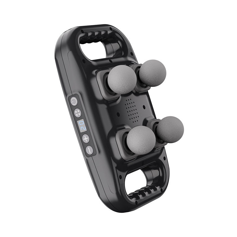 Four-Head Percussion Massager – High-Frequency Full-Body Relaxation Device with 20 Strength Levels