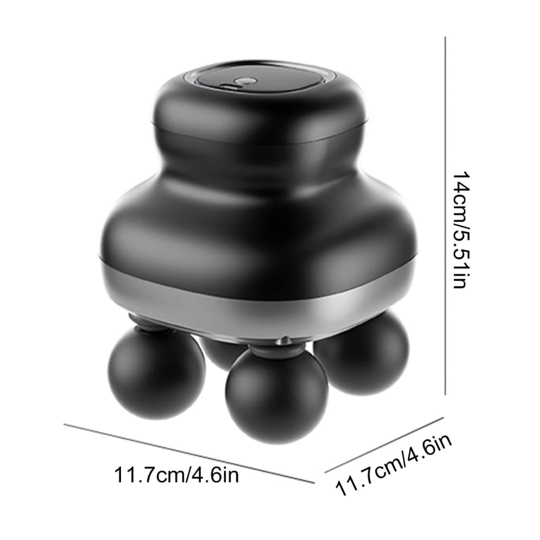 Four-Head Percussion Fascia Massager – Automatic Mini Electric Device for Muscle Relaxation